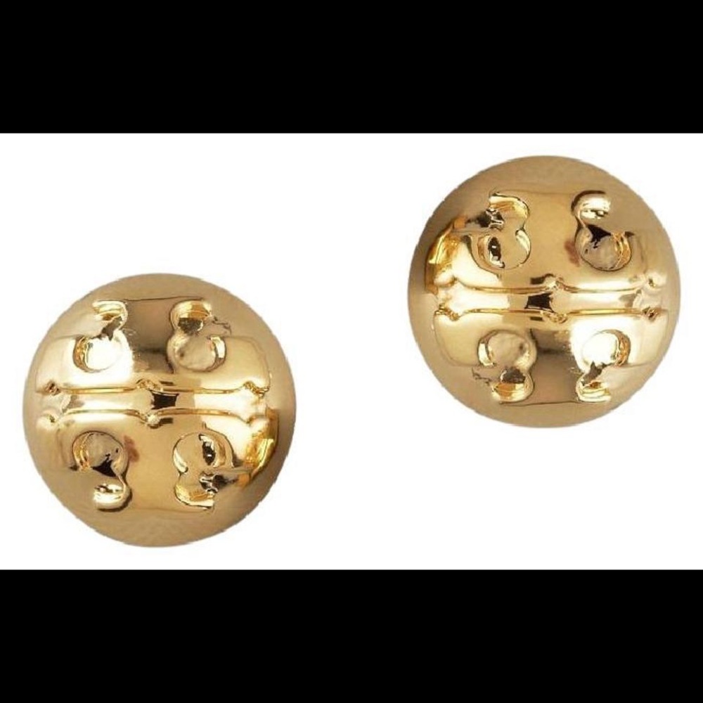 Tory Burch Gold Logo Earrings